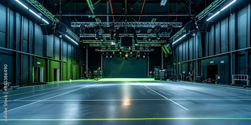 Studio Written Film studio floor with soundproof stages sets editing suites equipment ...