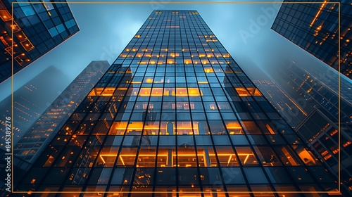 Wallpaper Mural skyscrapers at night Torontodigital.ca