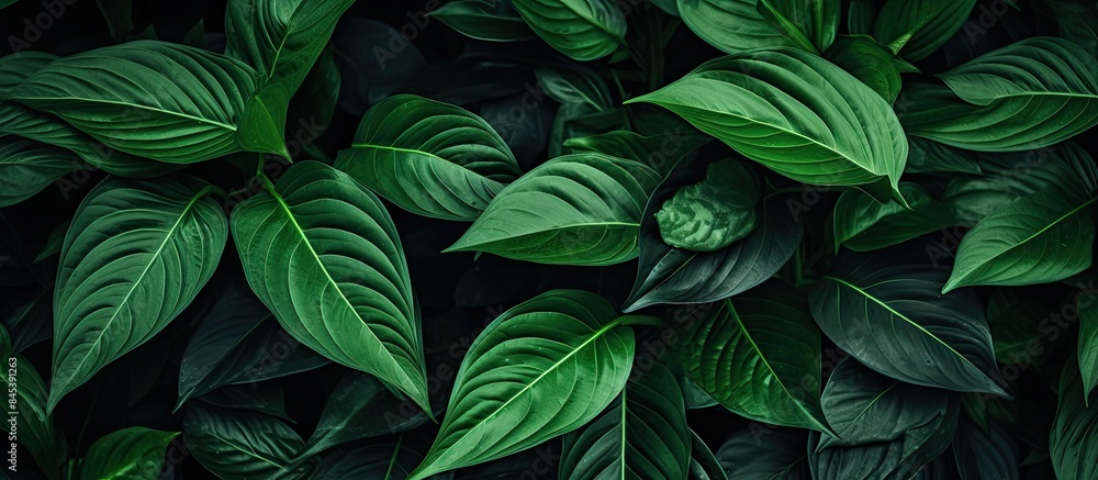 LEAF Background texture of exotic green leaves. Creative banner. Copyspace image LEAF Background texture of exotic green leaves. Creative banner. Copyspace image