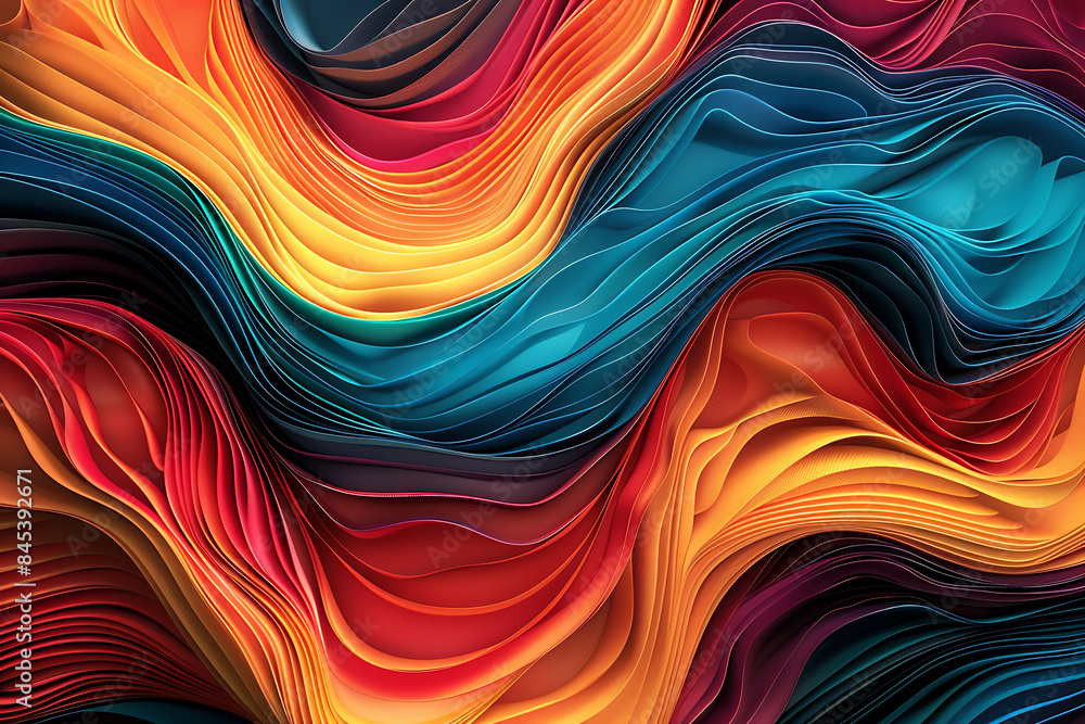 A pair of abstract lines are distributed across half of the screen, creating a modern and dynamic visual effect A pair of abstract lines are distributed across half of the screen, creating a modern and dynamic visual effect