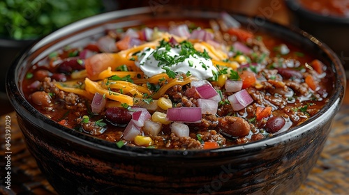 This hearty chili is packed with flavor and protein-rich beans and ground beef