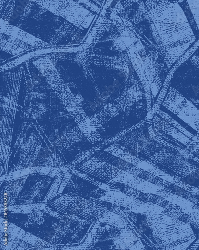 Abstract art background. Blue paint spilled on paper. Gold shiny vein texture. For design, print, wallpaper, poster, card, mural, carpet, hanging, print