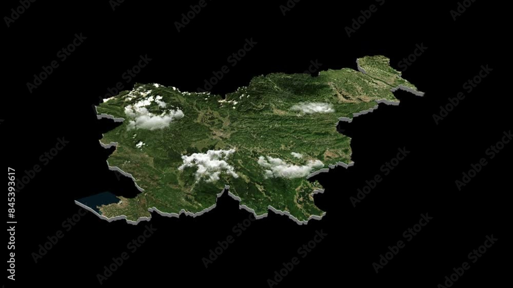 Slovenia 3D Country Map Animation Transparent Alpha Slovenia 3D Country Map Animation Transparent Alpha