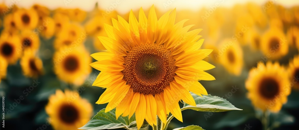 close up of a beautiful sunflower flower. Creative banner. Copyspace image close up of a beautiful sunflower flower. Creative banner. Copyspace image