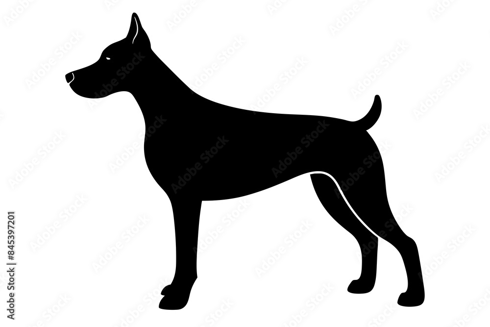 Dog silhouette vector illustration Dog silhouette vector illustration