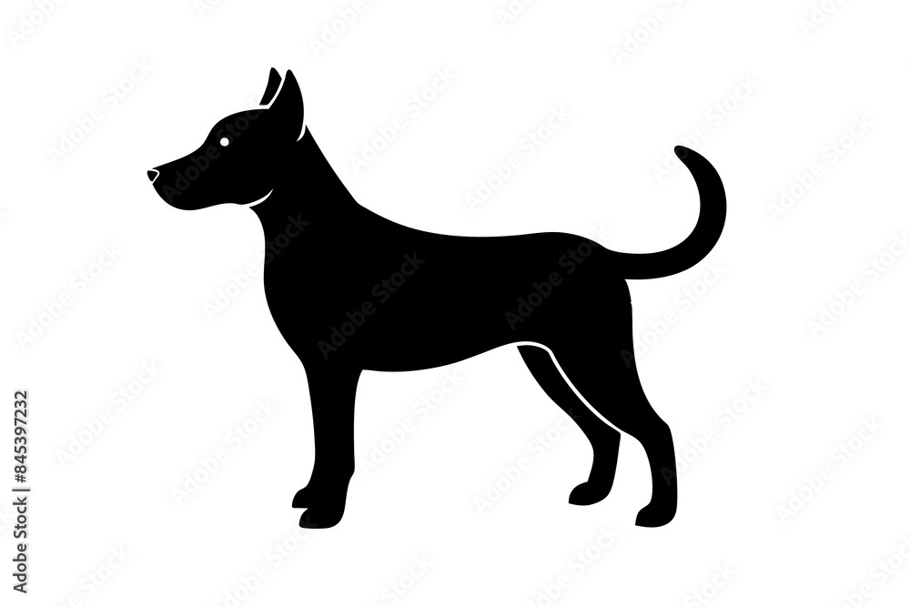 Dog silhouette vector illustration Dog silhouette vector illustration