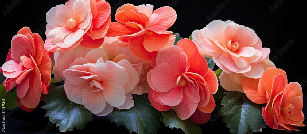 Obraz premium Begonia. Creative banner. Copyspace image