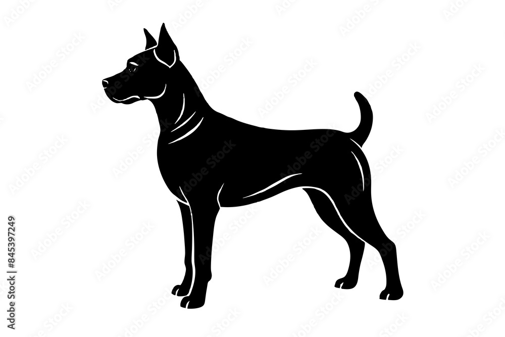 Dog silhouette vector illustration Dog silhouette vector illustration