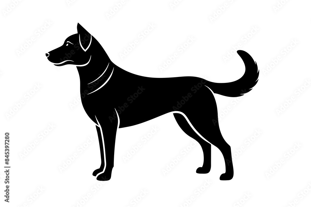 Dog silhouette vector illustration Dog silhouette vector illustration