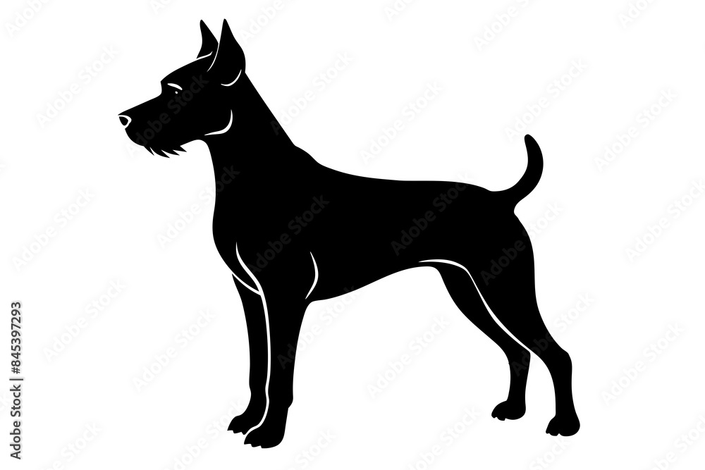 Dog silhouette vector illustration Dog silhouette vector illustration
