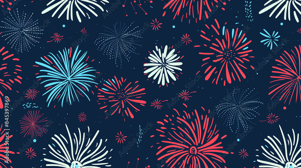seamless pattern with fireworks seamless pattern with fireworks