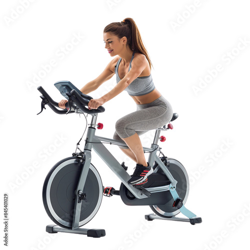 Woman Exercising on Stationary Bike  © Karen
