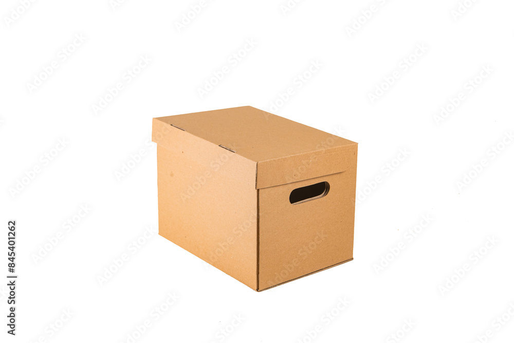 Cardboard box on white background Cardboard box on white background