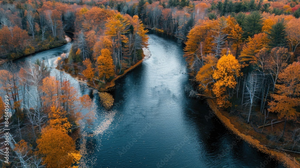 Fototapeta premium River seen from an elevated perspective