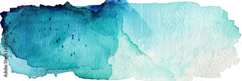 Blue and Teal Watercolor Texture Background Abstract Art