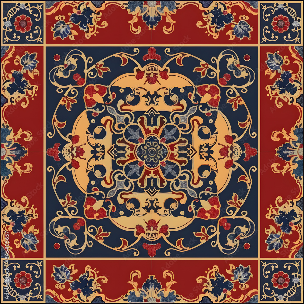 Naklejka premium wallpaper, tiles or carpet in a seamless pattern.
