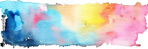 ** Vibrant Watercolor Texture Background with Multicolor Splashes in Blue, Pink, and Yellow Hues