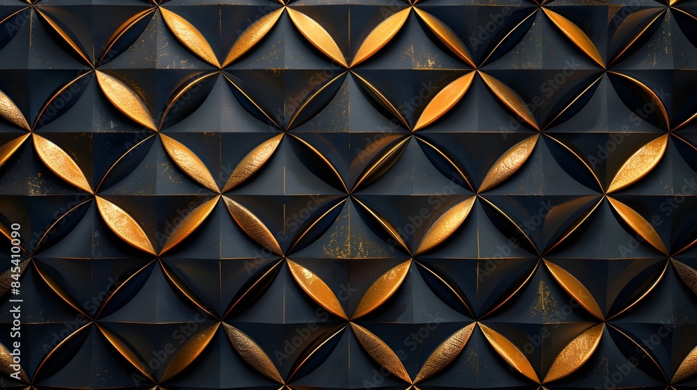 Elegant Metallic Geometric Pattern with Luxurious Black and Gold Tones Ideal for Premium Branding and Backgrounds Elegant Metallic Geometric Pattern with Luxurious Black and Gold Tones Ideal for Premium Branding and Backgrounds