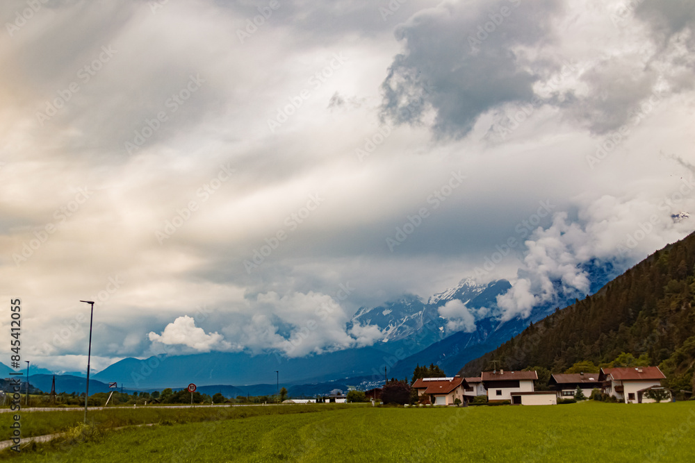 Obraz premium Alpine summer view at Pettnau, Innsbruck, Tyrol, Austria