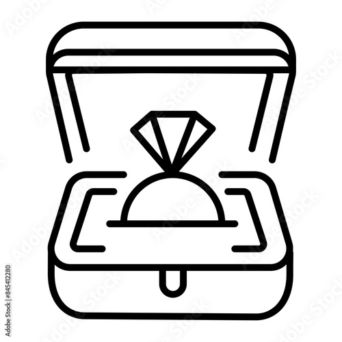 Diamond ring line style icon is ready for premium download 