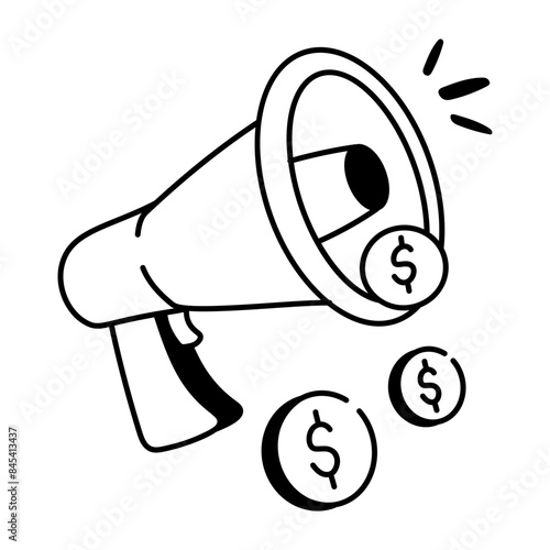 Check this doodle icon of paid marketing 