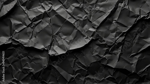 a black matte paper texture and frame, in the style of crumpled black paper texture background