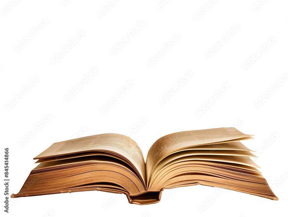 Open Book with Flying Pages Open Book with Flying Pages