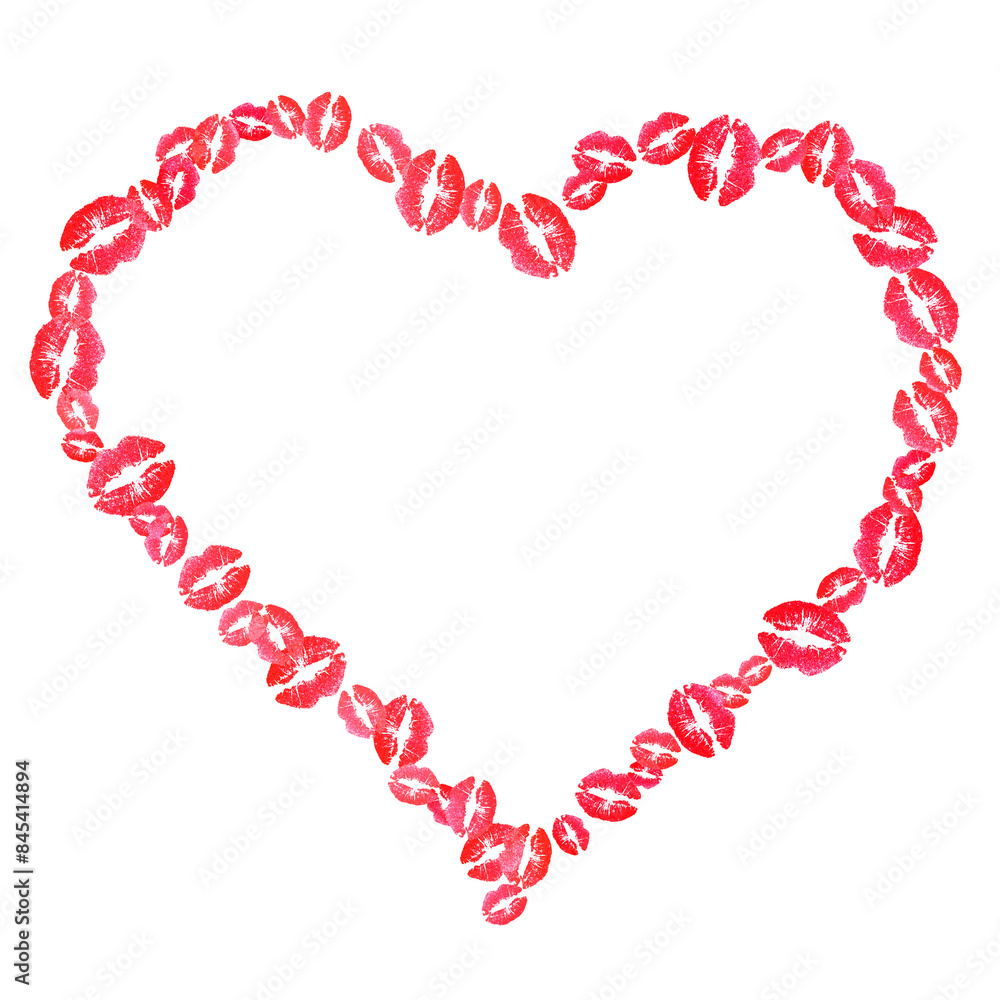 Silueta red heart (kiss). Silueta red heart (kiss).