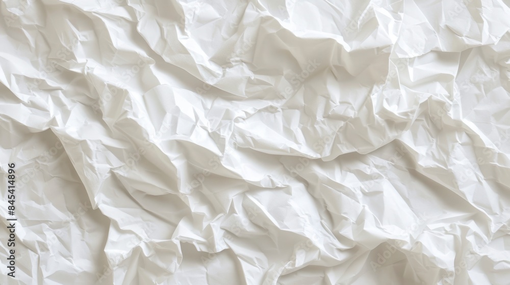 Obraz premium White crumpled paper texture background