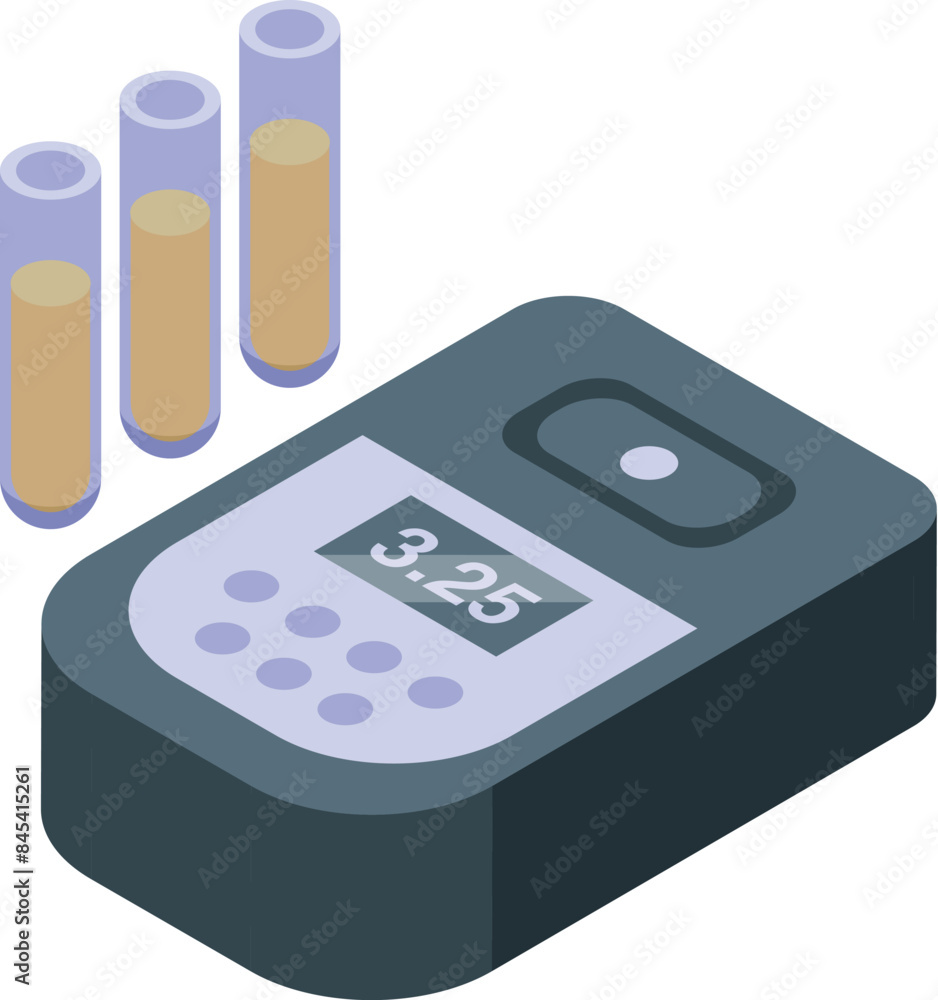 Digital ph meter is measuring the acidity of a liquid solution using test tubes in a laboratory Digital ph meter is measuring the acidity of a liquid solution using test tubes in a laboratory