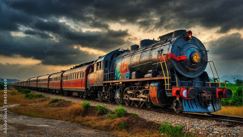 Fototapeta premium Old steam train