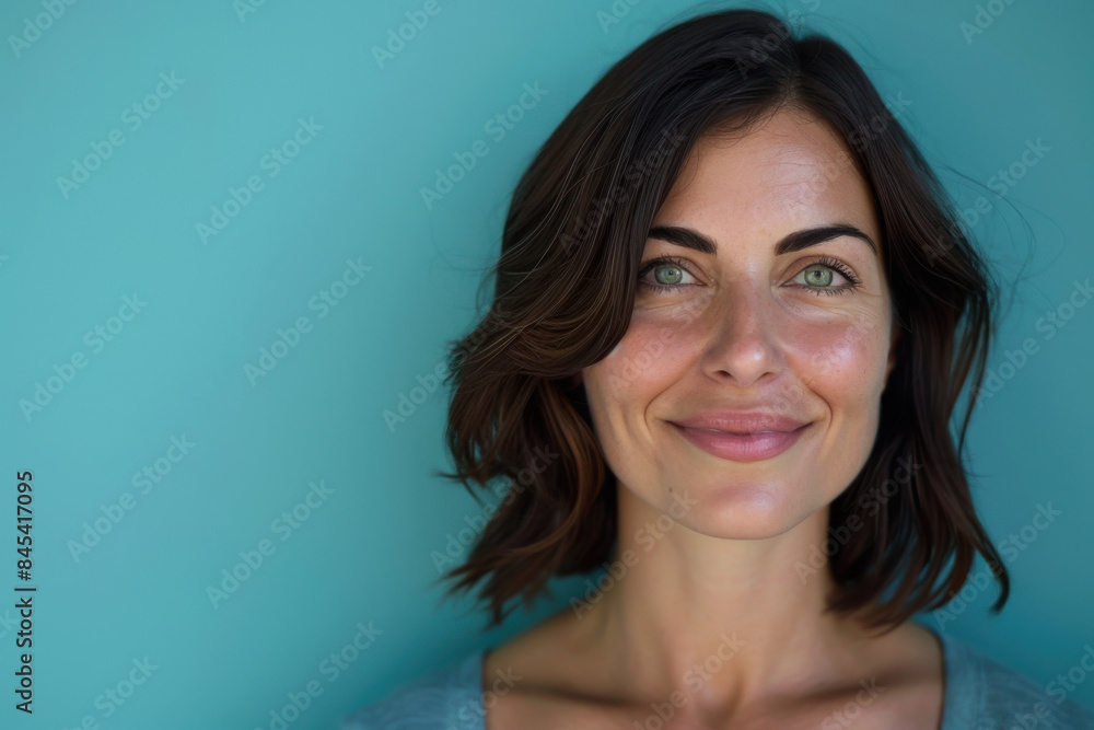 A close up portrait of a woman with a subtle smile