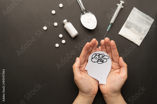 Tableau sur toile Drug addiction induced psychosis