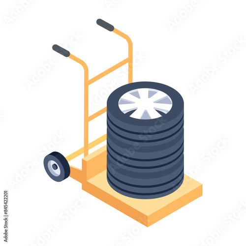 tyre dolly, handcart, wheel dolly, tyre cart, hand truck 

