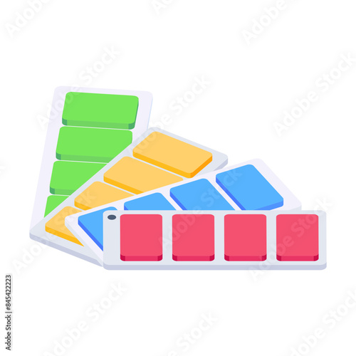 Grab this isometric icon of colour swatches 

