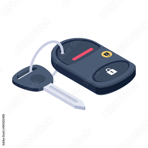 Ready to use isometric icon of car key


