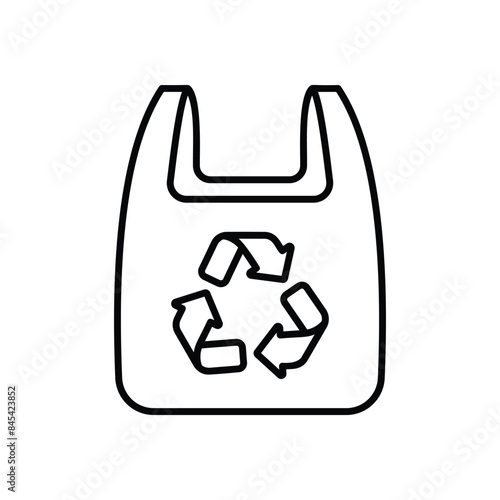 Recycled Plastic Bag vector icon