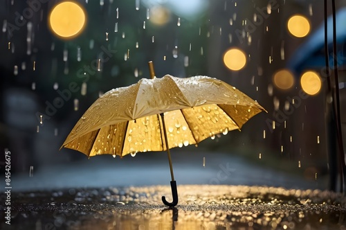 Wallpaper Mural Umbrella in the rain with sunlight in vintage color tone Torontodigital.ca