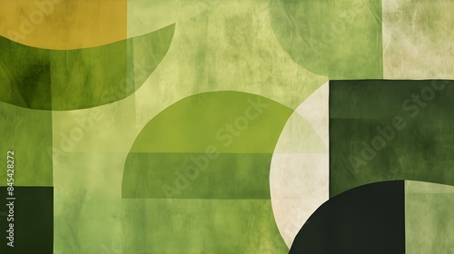 Wallpaper Mural Abstract green Shapes with soft Textures. Calming Background Torontodigital.ca