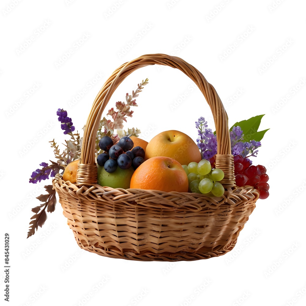 collection fruit and vegetable in basket on transparency background PNG. collection fruit and vegetable in basket on transparency background PNG.