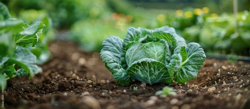 Cabbage in Vegetable Garden. Cabbage in Vegetable Garden.