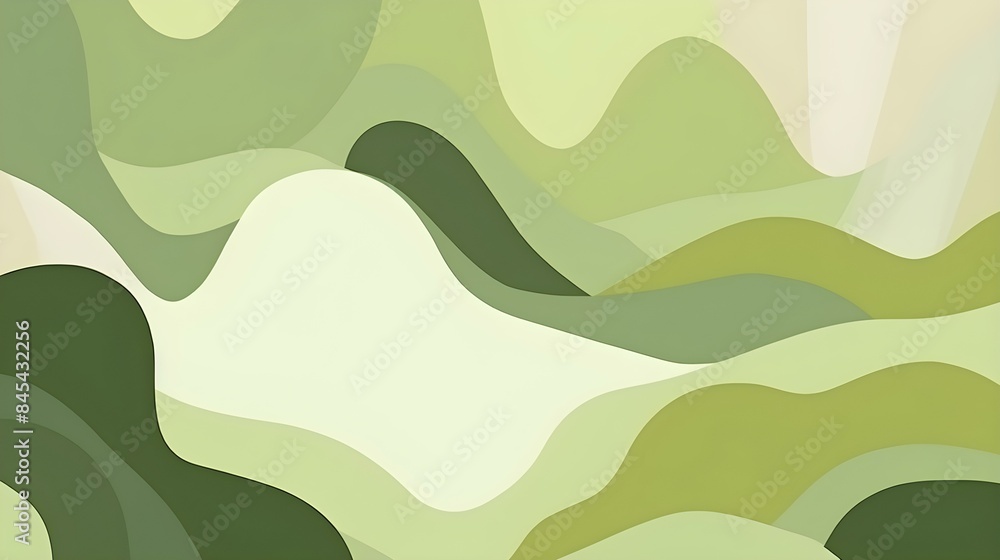 Fototapeta premium Abstract light green Shapes with soft Textures. Calming Background