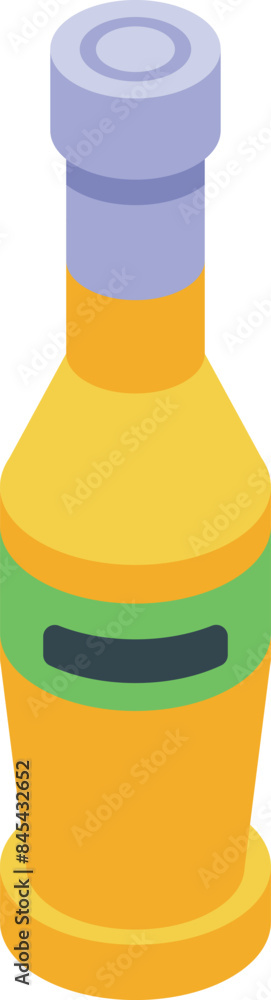 Yellow mustard sauce in a tall glass bottle with a blank label for adding branding Yellow mustard sauce in a tall glass bottle with a blank label for adding branding