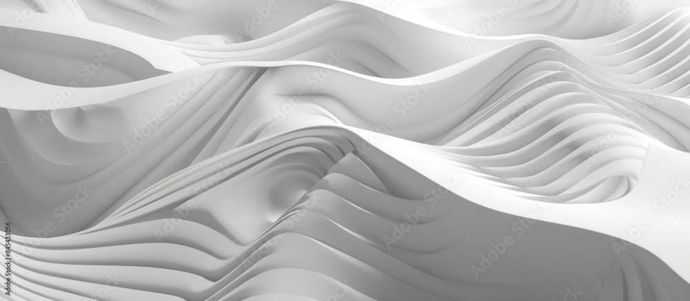 Obraz premium Abstract 3d render, white background design, modern illustration.