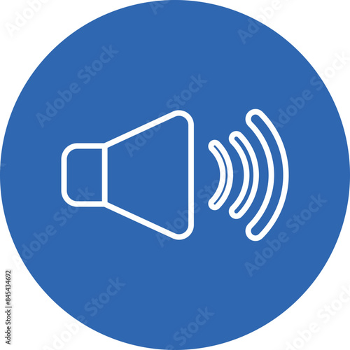 Speaker line circle icon