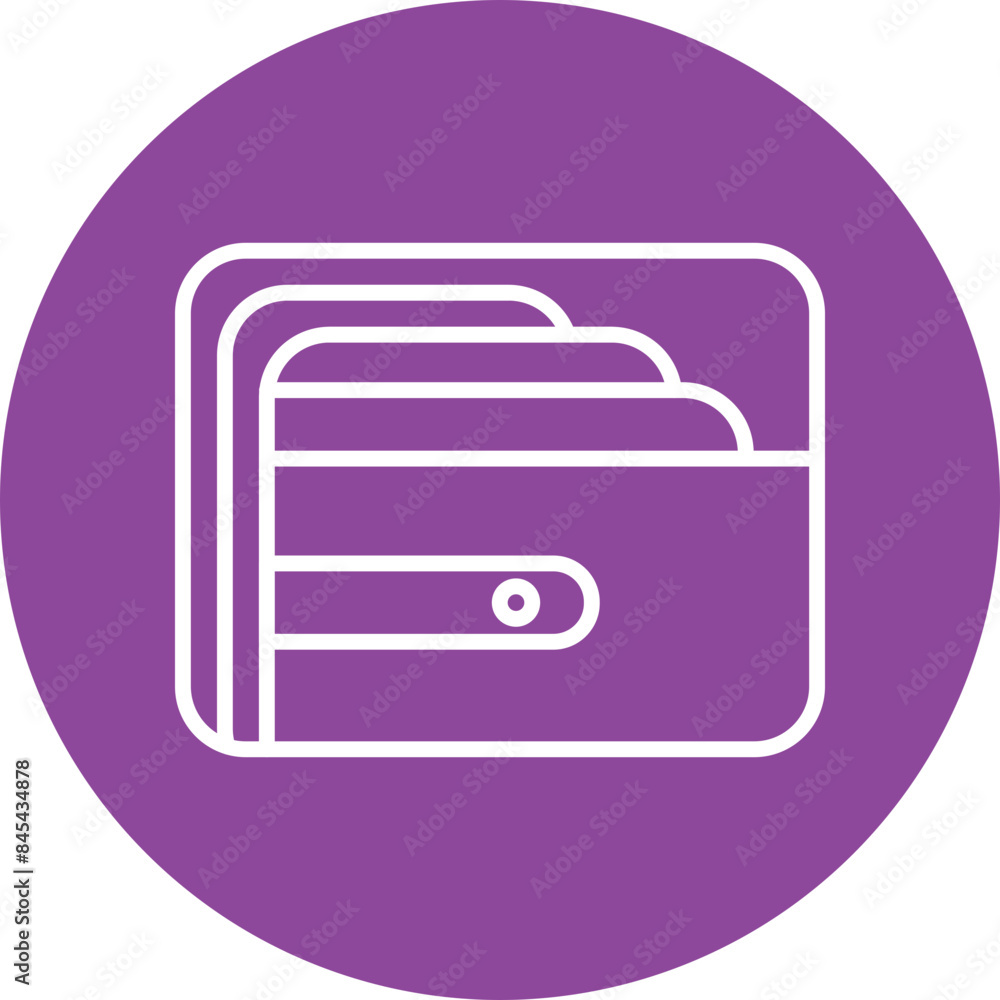 Wallet line circle icon Wallet line circle icon