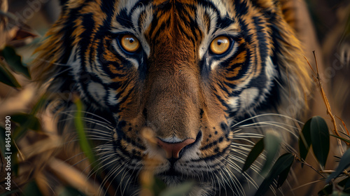 Close-Up Tiger ambushing its prey