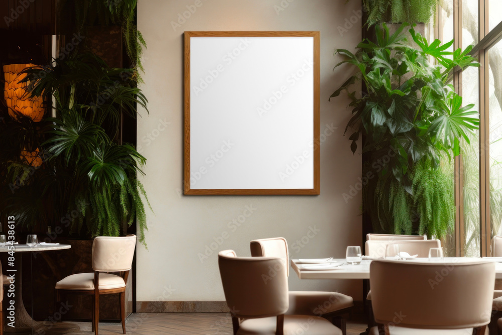 PNG restaurant's picture frame mockup, transparent design PNG restaurant's picture frame mockup, transparent design