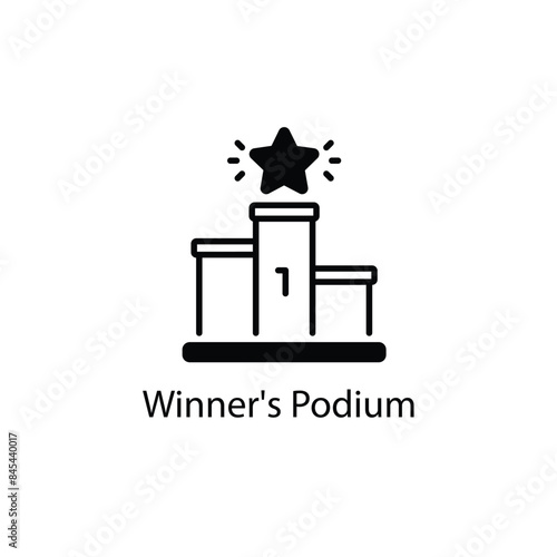 Winner's Podium vector icon