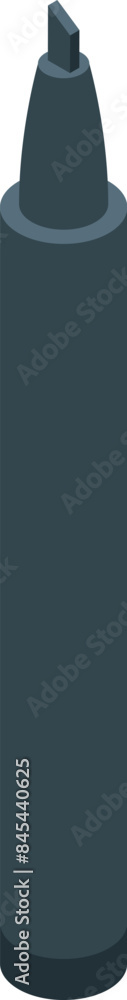 Closed black marker standing up with isometric viewpoint Closed black marker standing up with isometric viewpoint